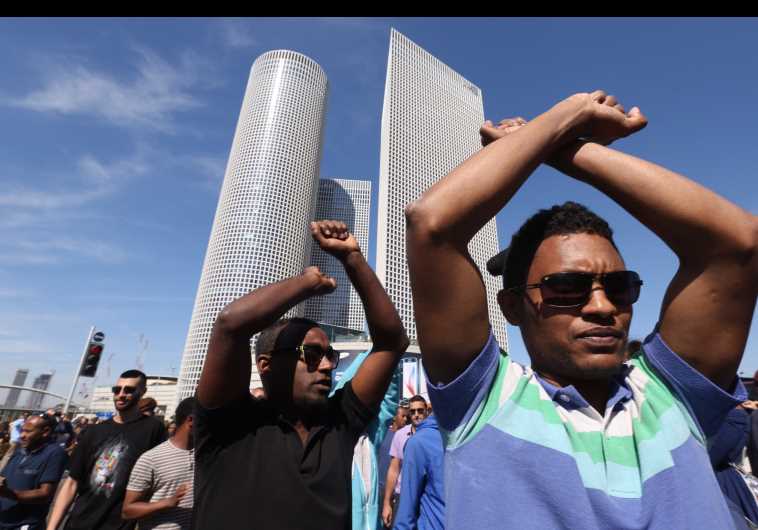 Ethiopian - Israeli protest against racism, police brutality in Tel Aviv.