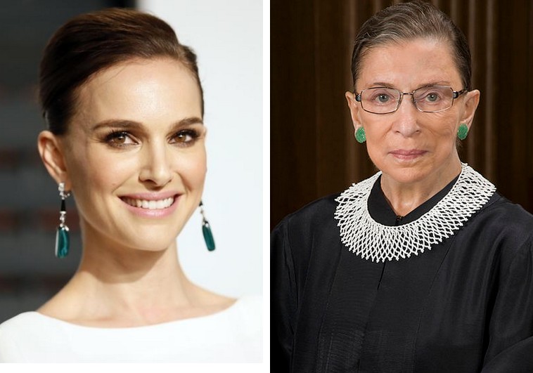 Actress Natalie Portman (L) and US Supreme Court JusticeRuth Bader Ginsburg 