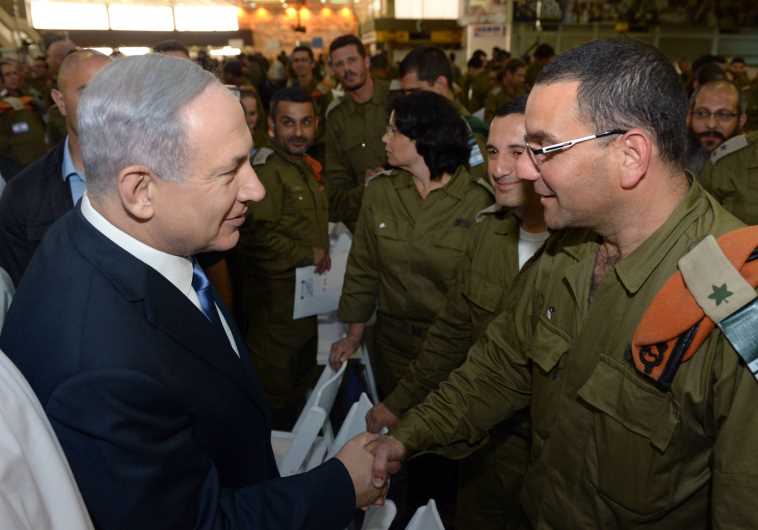 Netanyahu at the welcome ceremony to the IDF delagation to Nepal