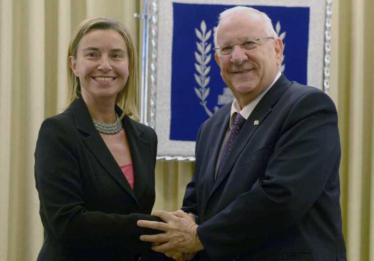 President Reuven Rivlin meeting with the European Union's foreign policy chief Federica Mogherini‏.