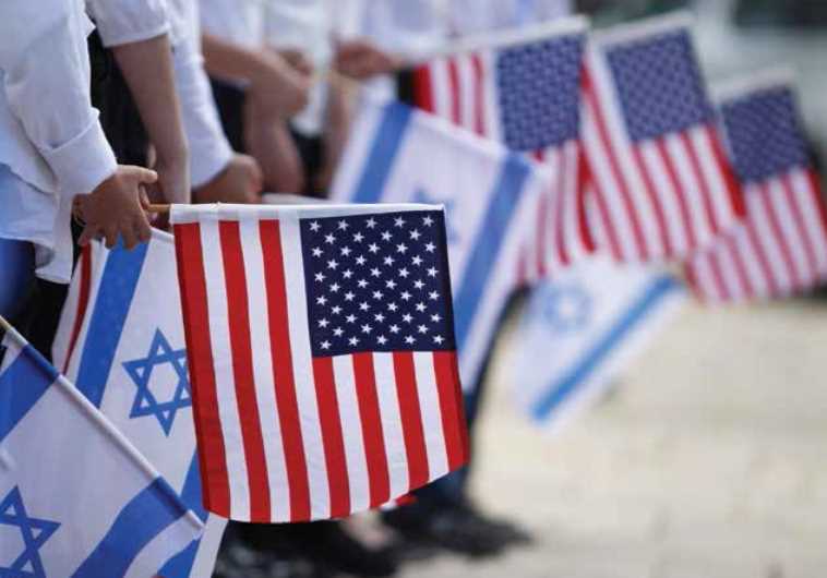 Israel US flags