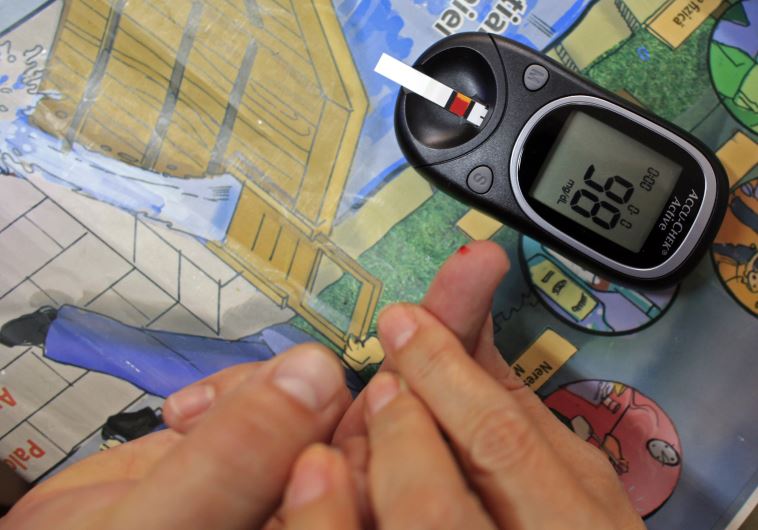 A diabetes blood sugar test 