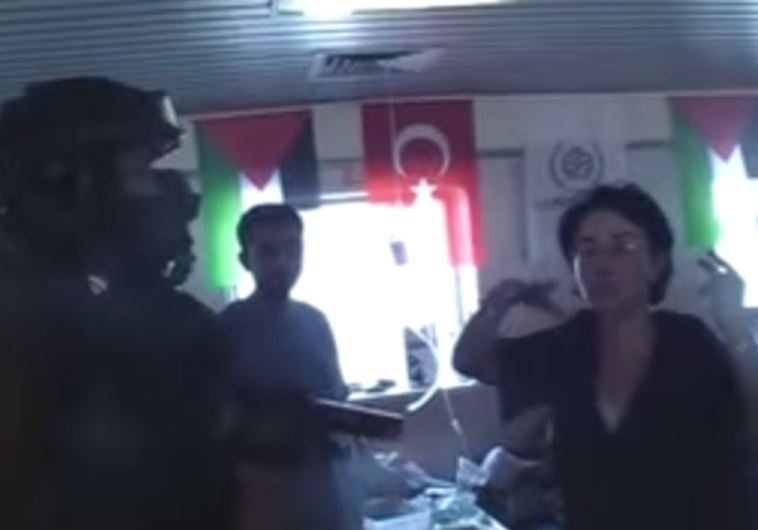 Haneen Zoabi on board the Mavi Marmara, may 2010.
