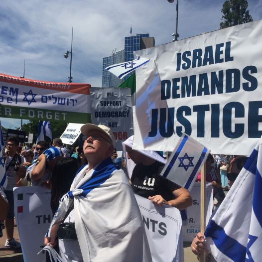 Pro Israel rally outside UNHRC in Geneva‏