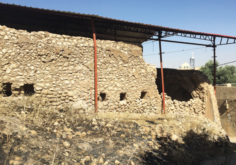 The partially ruined state of the ancient synagogue in al-Qosh, Iraqi Kurdistan.