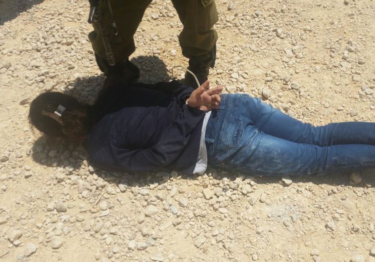 Female Palestinian terrorist arrested after stabbing soldier