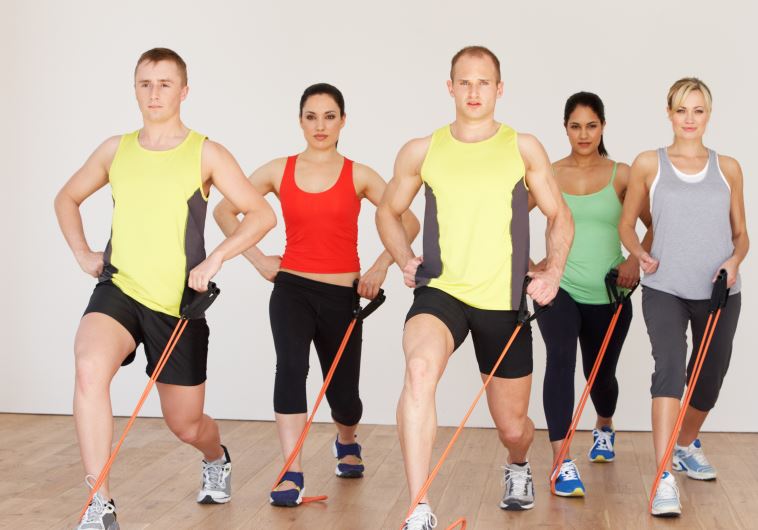 Group exercise at a gym [Illustrative]