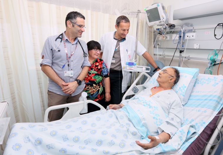 Shalom Cohen with wife with Prof. Bolotin (right) and Dr. Kerner. 