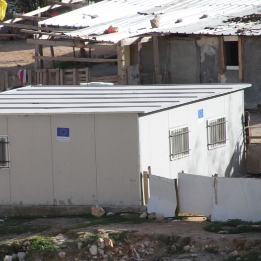 Illegal Palestinian structure in Area C of the West Bank, between Jerusalem and Jericho