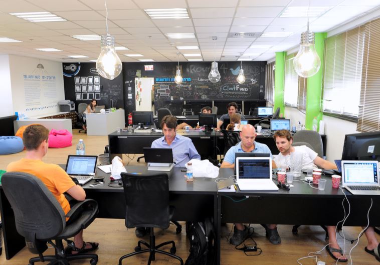 Co-working facilities at the "Library" in Tel Aviv
