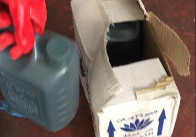 Intercepted shipment of sulfuric acid