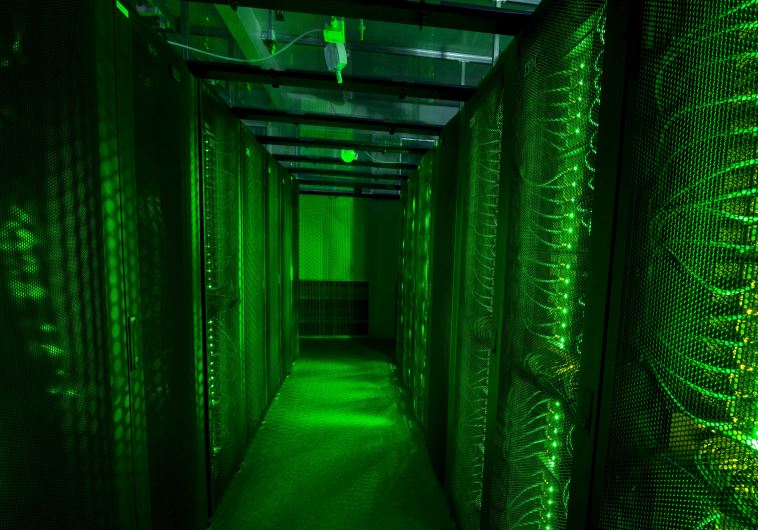 Servers for data storage are seen at Advania's Thor Data Center in Hafnarfjordur, Iceland