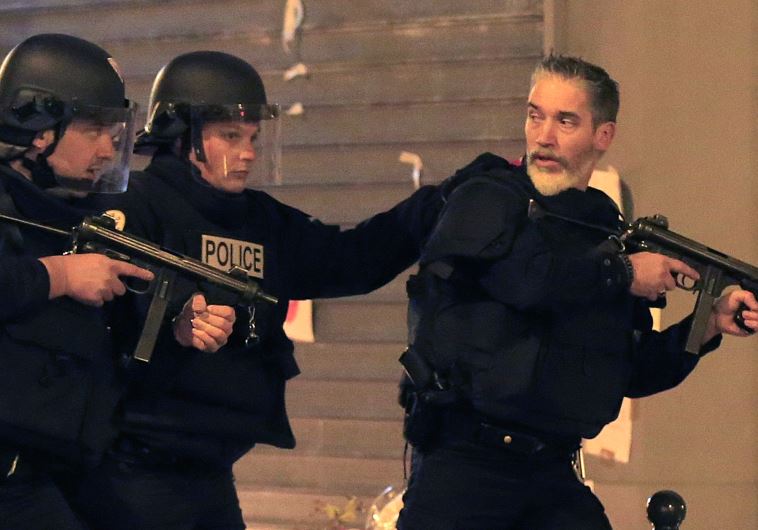 French Police in action following a series of deadly attacks in Paris