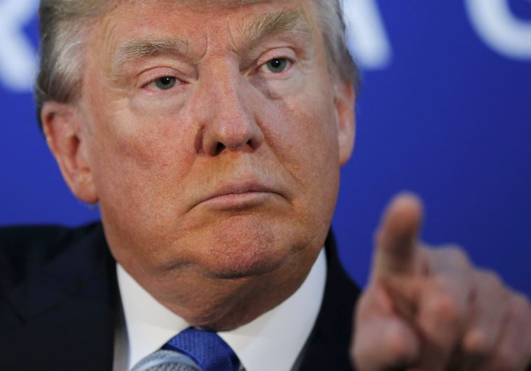 Republican presidential candidate Donald Trump during a campaign stop in Worcester, Massachusetts