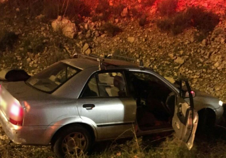 Scene of shooting attack in West Bank, December 9, 2015