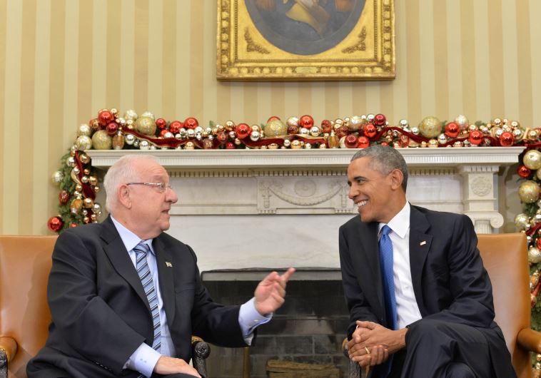 President Reuven Rivlin meets with US President Barack Obama in the Oval Office