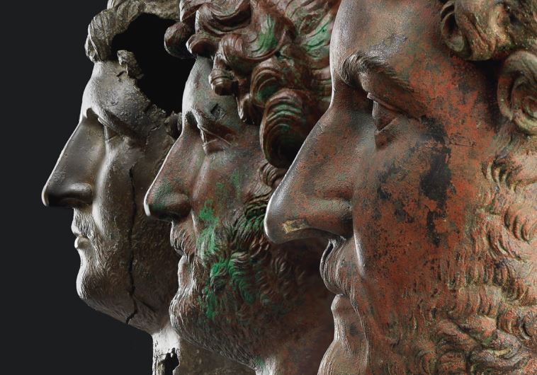 Roman emperor Hadrian commands an imperial audience at the Israel Museum
