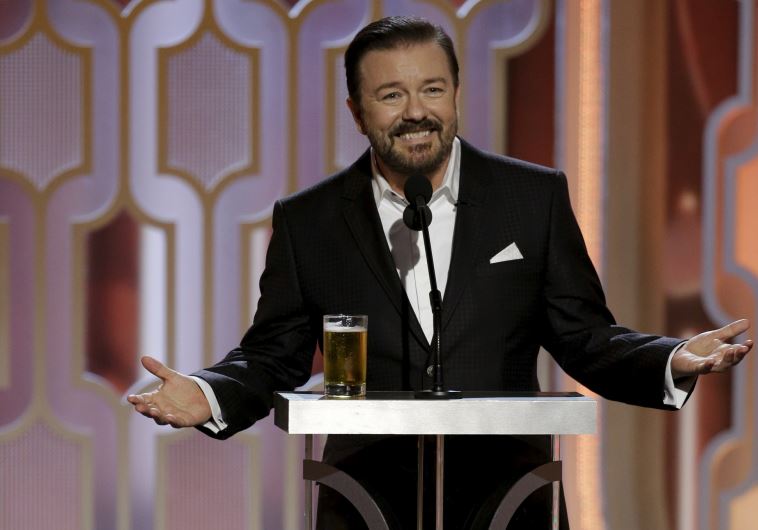 Ricky Gervais hosts the 73rd Golden Globe Awards in Beverly Hills, California January 10, 2016