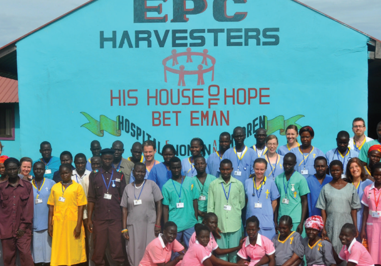 HEALTHCARE WORKERS at the Yei hospital in South Sudan.