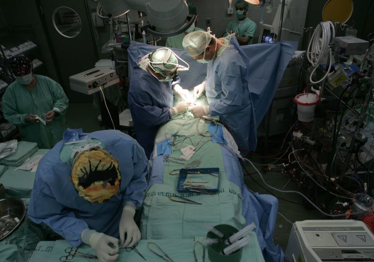 Israeli doctors perform heart surgery on a baby from Gaza, at Wolfson Hospital near Tel Aviv 