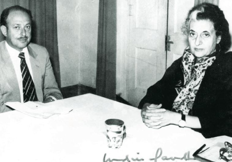 Indian Prime minister Indira Gandhi meets with Australian businessman and vice-president of the World Jewish Congress Isi Leibler in December 1981