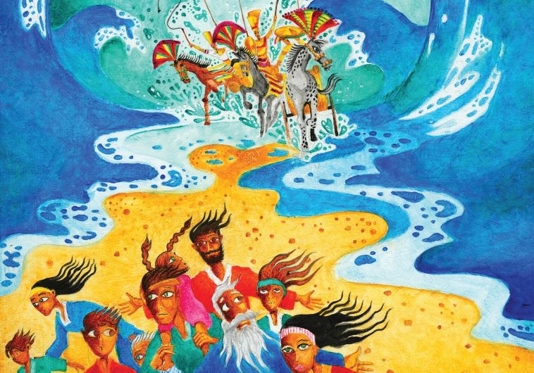 Illustration by Darius Gilmont, from the German-language ‘Torah for Children,’ published by Ariella Books, Berlin