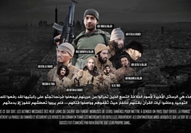 Islamic State video claims to show nine Paris attackers