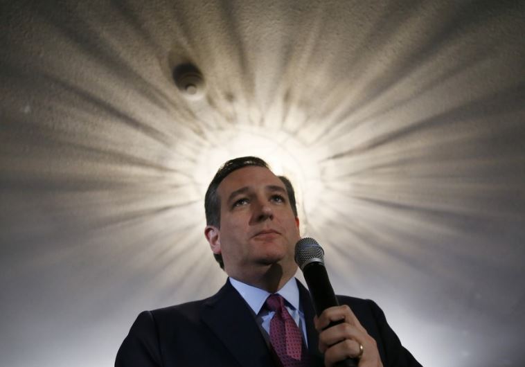 Republican US presidential candidate Ted Cruz speaks to supporters at his 2016 New Hampshire primary night rally