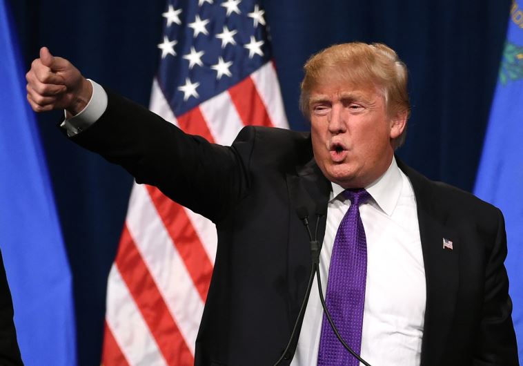 Republican presidential candidate Donald Trump speaks at a caucus night watch party at the Treasure Island Hotel & Casino on February 23, 2016 in Las Vegas, Nevada.