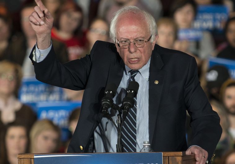 Democratic presidential candidate Sen. Bernie Sanders (D-VT) speaks to a crowd of supporters at the Mayo Civic Center on February 27, 2016 in Rochester, MN