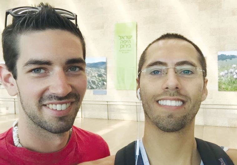 Aj Hughes (left) and Juan Rubio decided on a domestic partnership so that AJ could work in this country
