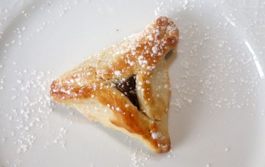 Hamantaschen cookies for Purim, "Oznei Haman" in Hebrew ‏