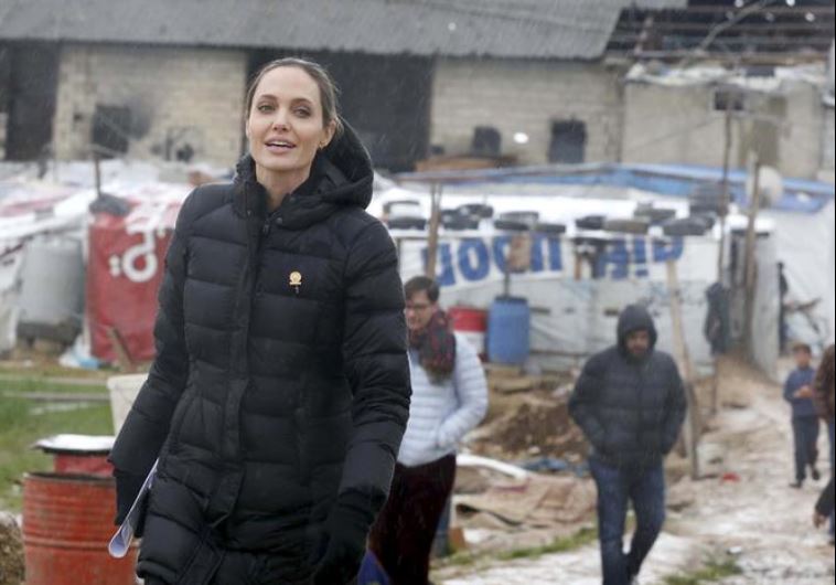 United Nations High Commissioner for Refugees (UNHCR) Special Envoy Angelina Jolie visits Syrian refugees in the Bekaa valley, Lebanon March 15, 2016. March 15 marks the 5th anniversary of peaceful protests against President Bashar al-Assad, leading to the devastating civil conflict in the country. 