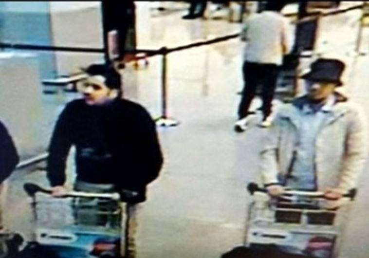 Security camera footage shows men that Belgian police suspect of carrying out the attacks in Brussels