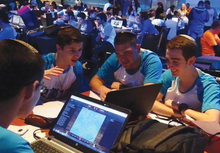 HIGH SCHOOL pupils compete in the finals of the National Cyber Conference in Tel Aviv, April 12, 2016