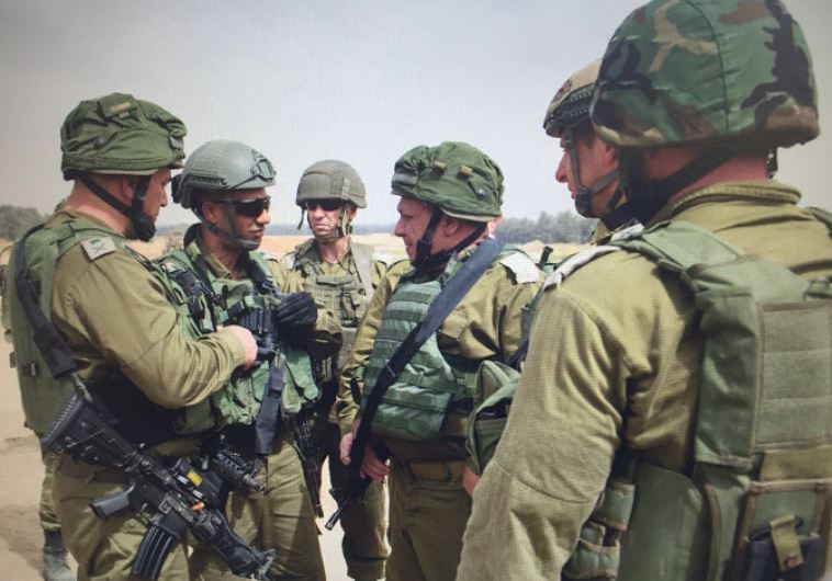 IDF Chief of Staff, Lt.-Gen. Gadi Eisenkot at scene where Hamas tunnel was uncovered in the south