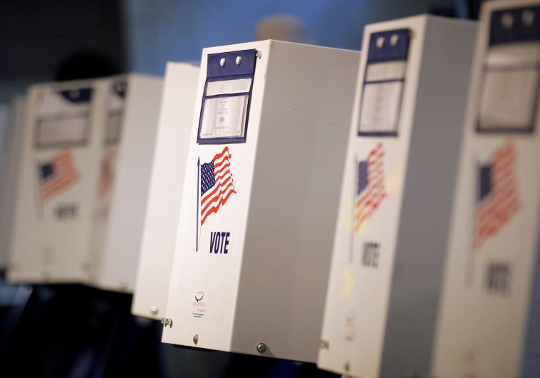 Voting booths are seen during the New York primary elections at a polling station in the Brooklyn borough of New York City, US, April 19, 2016
