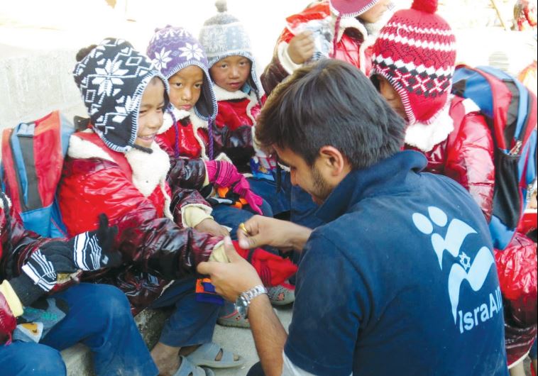 Israel and a partner NGO distributed warm clothing to 1,000 children in earthquake-affected communities of Nepal