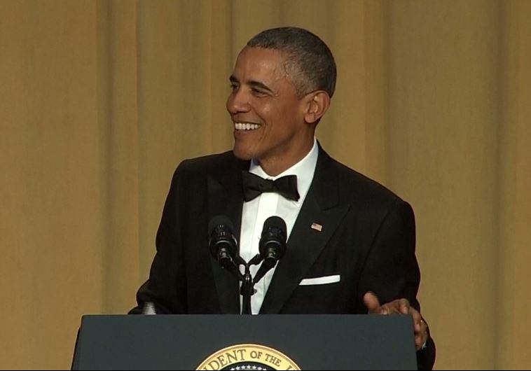 Obama takes dig at "The Donald" in Correspondents' dinner speech