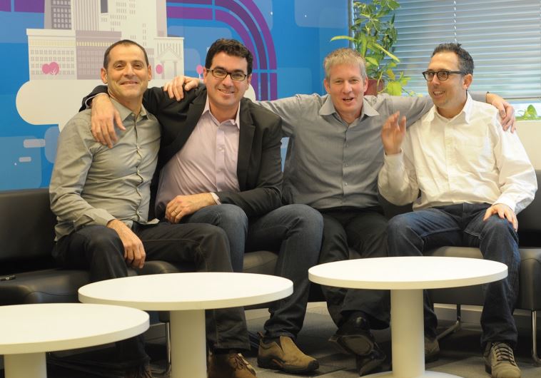 Wisdo co-founders (left to right): Arik Gilon, Ido Engel, Arie Gofer and Boaz Gaon