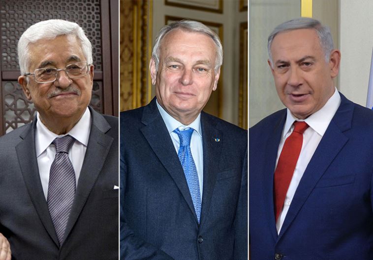 Netanyahu, Ayrault and Abbas