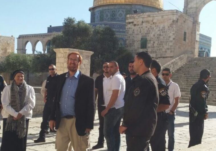 Yehuda Glick at Temple Mount.
