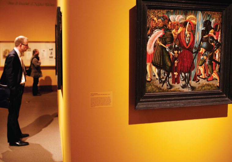 THE PAINTING ‘St. Maurice and His Companions of the Theban Legion’ by an unknown South German artist is displayed in an exhibition of Old Master paintings entitled ‘Reclaimed: Paintings from the Collection of Jacques Goudstikker’ at the Jewish Museum in New York, 2009.