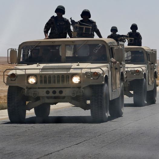 A Jordanian army convoy 