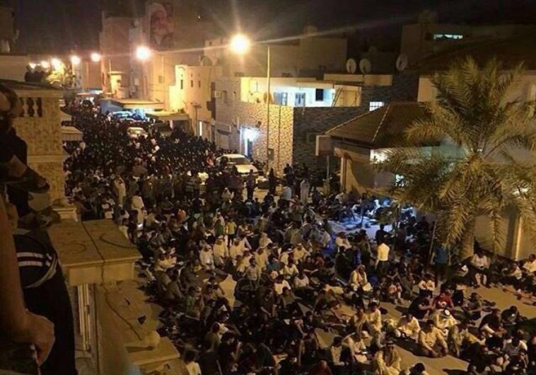 Protesters hold sit-in outside Isa Qassim's house