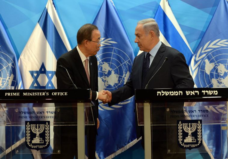 PM Netanyahu and Ban Ki-moon 