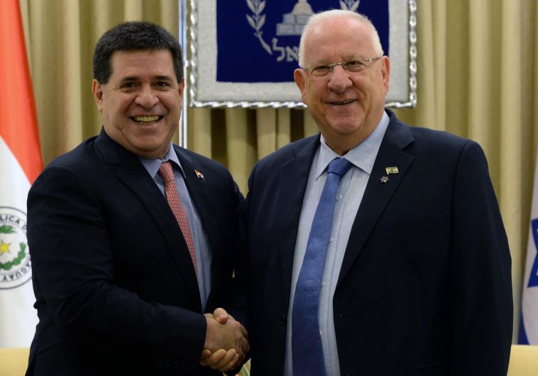 President Rivlin meets with President Cartes of Paraguay on state visit to Israel