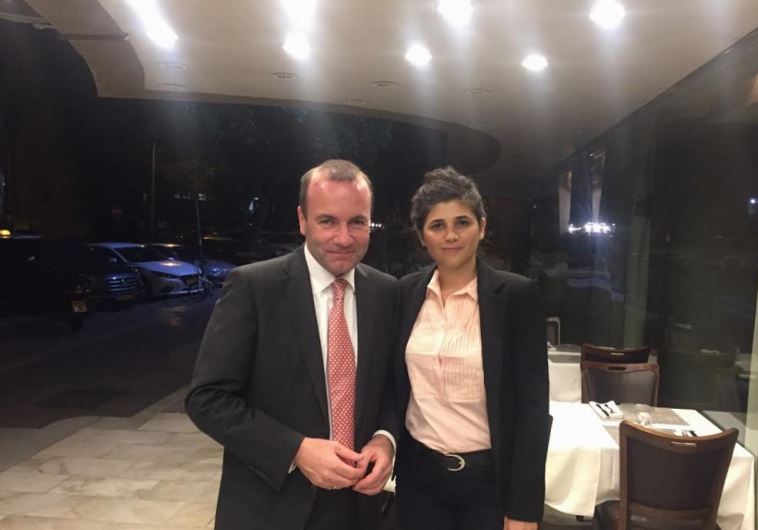 MK Sharren Haskel meets with the European People's Party Group, Manfred Weber