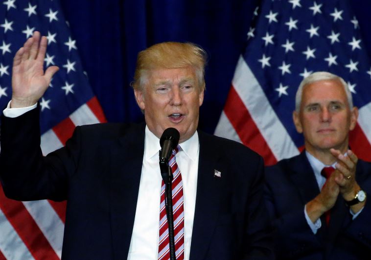 Republican presidential candidate Donald Trump speaks at a post Republican Convention campaign event in Cleveland, Ohio