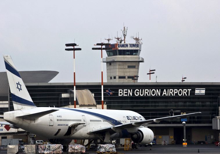 An EL AL Boeing 777 aircraft at Ben Gurion International Airport near Tel Aviv,